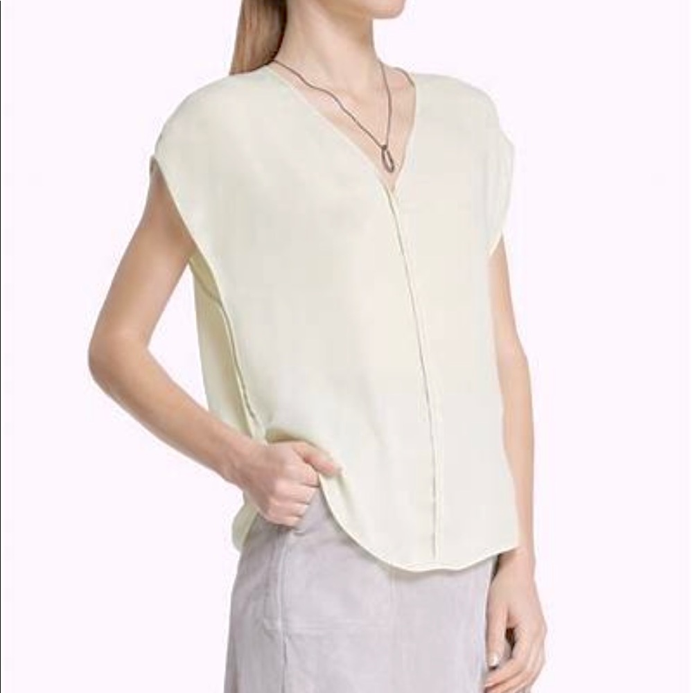 Halston Heritage Cocoon Relaxed Fit Silk Top